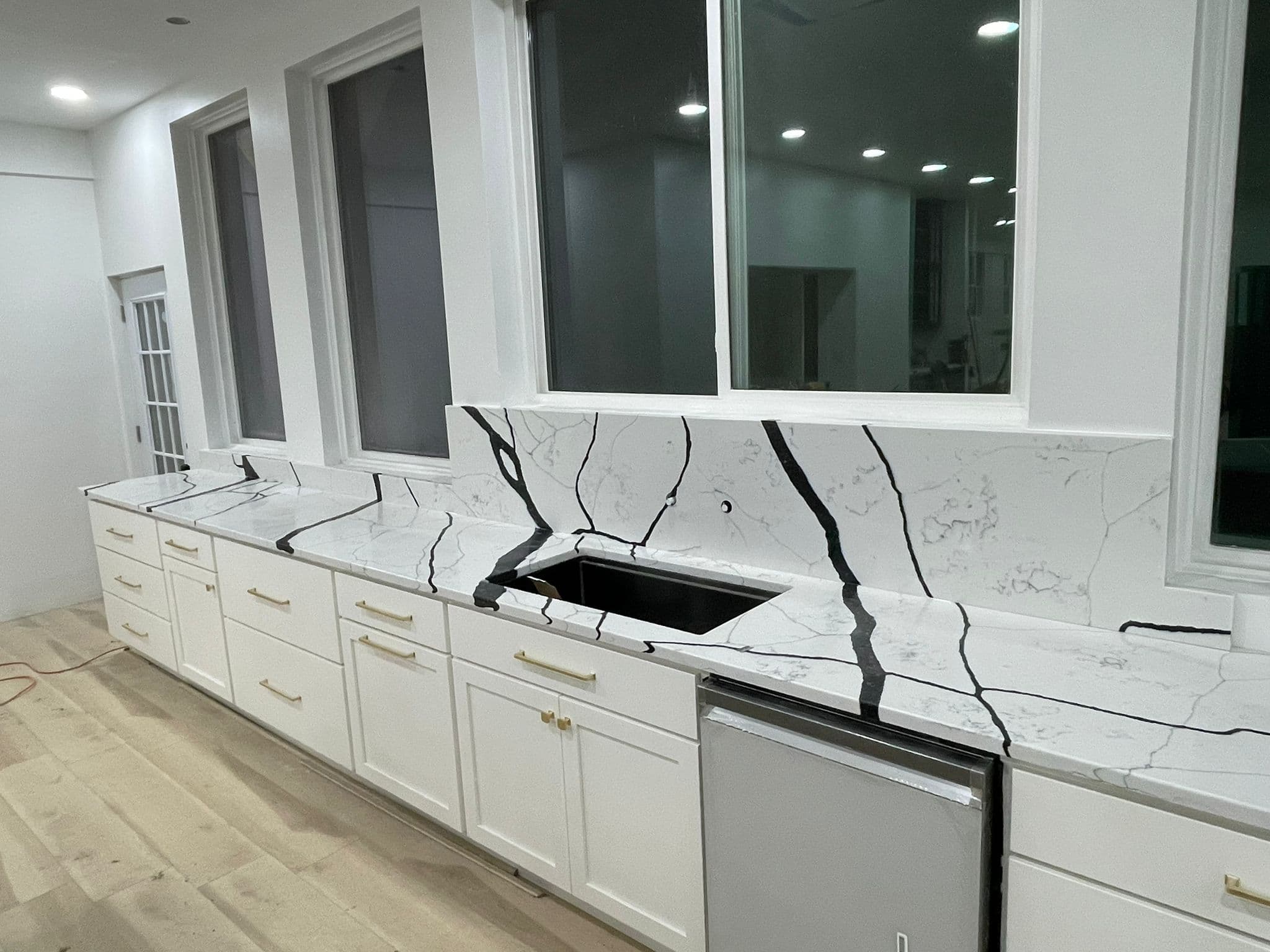 White Marble Full Backsplash